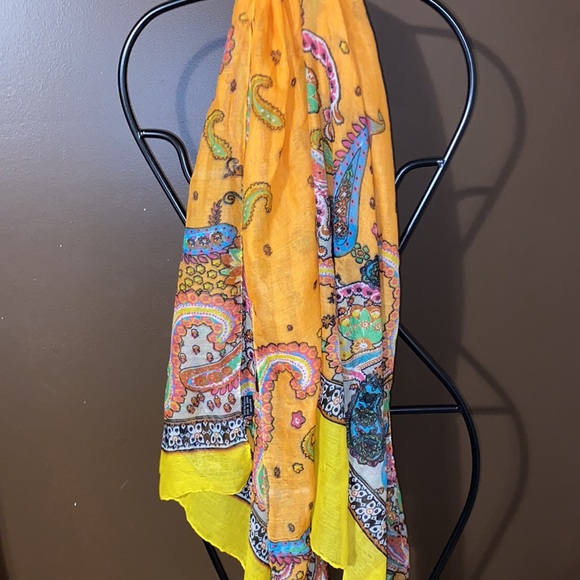 Orange/Colorful Fun Scarf - Picture 2 of 2